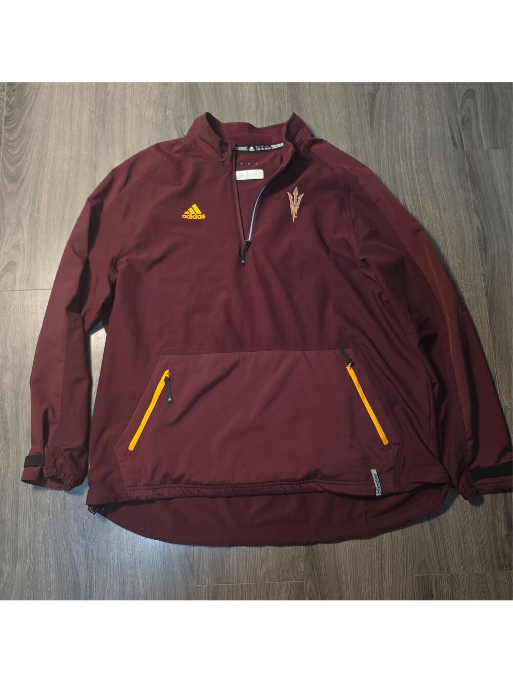 Adidas (ASU) Arizona State Sun Devils Quarter-zip Jacket Maroon Men's (2XL)